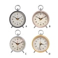 thumbnail image 4 of facefd Horloge Rétro Réveils de Table Style Européen Cadran Rond Vintage Montre de Bureau Sans Tic-Tac Montres Suspendues Portables Orange, 4 of 9