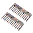 thumbnail image 1 of Unique Bargains 2 Pcs Anti-Static Hair Comb Wide Tooth for Curly Hair Hair Care Detangling Comb 2.5mm Thick Multicolor, 1 of 7