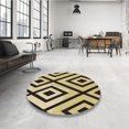 thumbnail image 4 of Ahgly Company Tapis d'Intérieur Lavable en Machine Carré Transitionnel Brun Chocolat, 4 Pieds Carré, 4 of 7