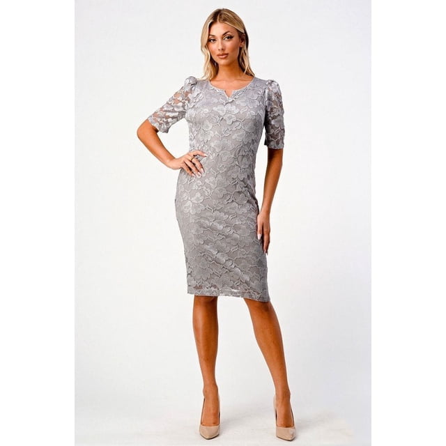 Robe Cocktail en Dentelle Grande Taille