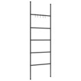 thumbnail image 2 of vidaXL Towel Rack Ladder with 5 Tiers Black 58x175 cm Iron, 2 of 4