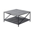thumbnail image 1 of Convenience Concepts Tucson Table Basse Carrée en Métal Noir, Fini Bois Gris, 1 of 4