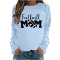thumbnail image 1 of Pisexur Chandails en Molleton pour Femmes Imprimé Graphique Lettre Chandails en Molleton de Football pour Femmes Chandails en Molleton d'Automne Décontractés Col Rond Chandails en Molleton Manches Longues pour Femmes Blouses Coupe Ample Pull Tops, 1 of 2