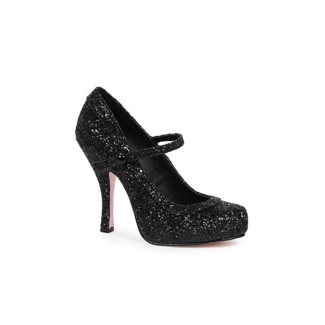 Ellie Chaussure E-423-CANDY 4 Pouces Paillettes Mary Jane avec Plateforme Dissimulée de 1 Pouces. 10 / Rouge