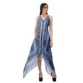 thumbnail image 1 of Moomaya Robe à Ourlet Asymétrique pour Femmes, Robe à Bretelles Spaghetti à Dos Nu avec Mouchoir, 1 of 4