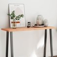 thumbnail image 1 of vidaXL Table Top Light Brown 120x40x(2-4)cm Treated Solid Wood Live Edge, 1 of 5