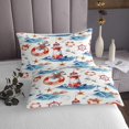 thumbnail image 3 of Erosebridal Nautical Coverlet Set Twin, Anchor Compass Bedding Set, Lighthouse Room Decor, 2pcs, 3 of 5