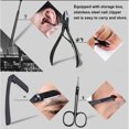 thumbnail image 4 of fastboy Nail Clipper Set Stainless Steel Manicure Shaver Set Portable Pedicure Scissor Tools, 10pcs/set, 4 of 8