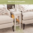thumbnail image 4 of Gymax 2-tier Side End Sofa Coffee Table Nightstand for Bedroom Living Room White, 4 of 10