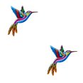 thumbnail image 4 of Wweixi Iron Hummingbird Hanging Home Decor Crafts Ornament Birds Outdoor Blue 2Set, 4 of 6