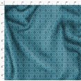 thumbnail image 4 of Soimoi Blue Rayon Fabric Circle Art Geometric Fabric Prints By Yard 56 Inch Wide, 4 of 5