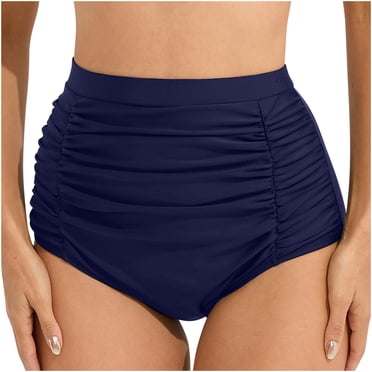 LSLJS Ladies Fashion New High Waist Stretch Pleated Swimming Pants Women Conservative Swimming Pants, Swim Shorts Gifts for Women