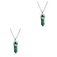 thumbnail image 1 of QualitChoice Hexagon Column Charm Exquisite Women Men Making Findings Handmade Anniversary Hanging Pendants Colorful Crystal Peacock Stone 2Set, 1 of 6