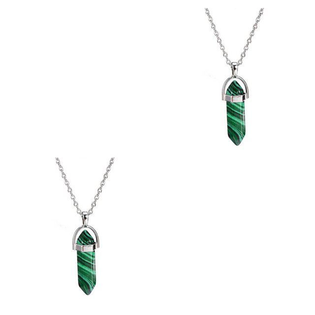 QualitChoice Hexagon Column Charm Exquisite Women Men Making Findings Handmade Anniversary Hanging Pendants Colorful Crystal Peacock Stone 2Set