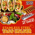 thumbnail image 1 of Agiferg Porte-Tortilla en Acier Inoxydable, Porte-Tacos, Porte-Crêpes Ondulé, Porte-Tacos, 1 of 9