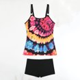 thumbnail image 1 of Weiqiqre Swimsuits for Curvy Women Two Piece Bathing Suits Tummy Control Long Torso Tank Tops with Shorts, 1 of 4