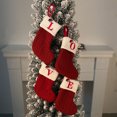 thumbnail image 4 of Lubelski Christmas Stocking Embroidered Letter with Hanging Rope Fine Workmanship Christmas Stocking Festive Xmas Decoration, 4 of 8