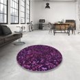 thumbnail image 4 of Ahgly Company Tapis d'Intérieur Lavable en Machine Carré Transitionnel Lys Violet, 7 Pieds Carré, 4 of 7