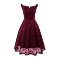 thumbnail image 2 of Robe Midi Femme Dentelle Sans Manches Robe de Soirée Cocktail Bal Robe Vintage Robes Élégantes pour Femmes en Liquidation, 2 of 4