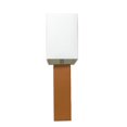 thumbnail image 2 of Elegant Designs Modern Leather Table Lamp with White Fabric Shade, 2 of 4