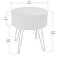 thumbnail image 2 of Pixie Round Ottoman Pouf, 2 of 3