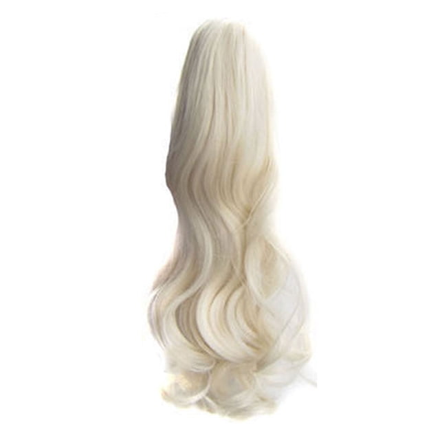 Extension de Queue de Cheval Longue et Bouclée de 55 cm pour Femmes et Filles, Pièce de Cheveux Synthétiques avec Clip