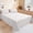 White#40750, variant on Luxury Hotel Bed Sheets, Ultra Soft Microfiber Bedding, Breathable and Comfortable Flat Sheet, Wrinkle and Fade Resistant, 71x91in