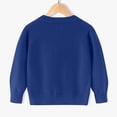 thumbnail image 4 of Tranfacy Long Sleeve Shirts for Girls, Fall Tops, Children Long Sleeve Fleece Knitted Cardigan Solid Color V-Neck Sweater Button Shirts, 4 of 6