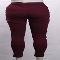 thumbnail image 3 of Women Pants High Waist Slim Pencil Skinny Tummy Control Solid Color Pants, 3 of 4