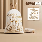 Iodue Rubbish Bags Big Trash Bags 4.5 Gallon Unscented， Small Garbage Bags For Bathroom Bedroom Mini Printed Small Trash Bag Cute Small Trash Bag.60 Count