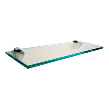 Fab Glass and Mirror Étagère Rectangulaire en Verre, 10 Pouces X 24 Pouces, Transparent