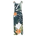 thumbnail image 4 of LOVZFMLL Combinaison pour Femme, Imprimée d'Été Sans Manches, Dos Nu, Ample, Longue, Verte, G, 4 of 5