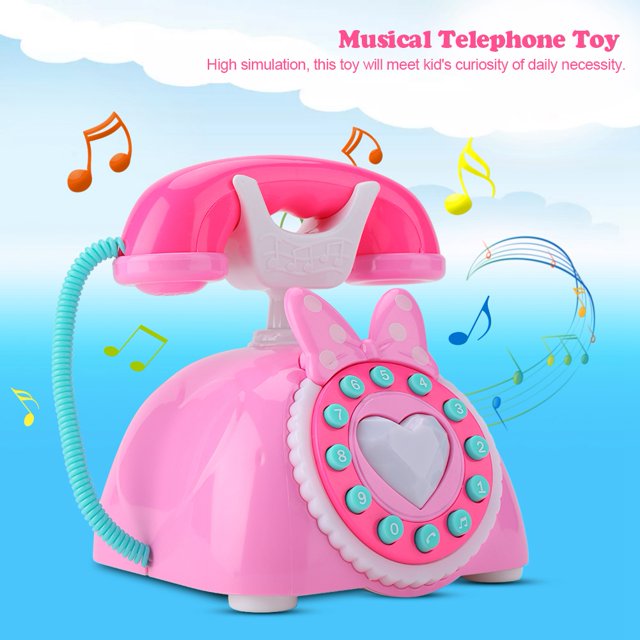 Musical Toy, Musical Telephone Baby Telephone Toy Educational Toy, Home Girls for School Baby Children