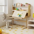 thumbnail image 4 of Gymax Kids Study Desk w/Tilt Desktop Retractable Book Stand & Pegboard Pen Holder, 4 of 10