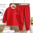 thumbnail image 2 of WEAIXIMIUNG Christmas Solid Color Children's Hoodie Set With Thick Fall And Winter Homewear Pajamas 100, 2 of 7