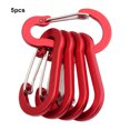 thumbnail image 4 of relayinert 5pcs Stainless Steel Large Carabiner Clips With High Tensile Strength Durable And Functional Shiny red, 4 of 6