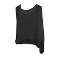 thumbnail image 2 of Black Wraps Mesh Poncho Womens Poncho Lightweight Summer Pullover Sweater, 2 of 3