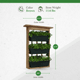 thumbnail image 3 of Algreen Gardenview Decorative Trellis with 3 Vertical Wall Hanging Planters, 3 of 5