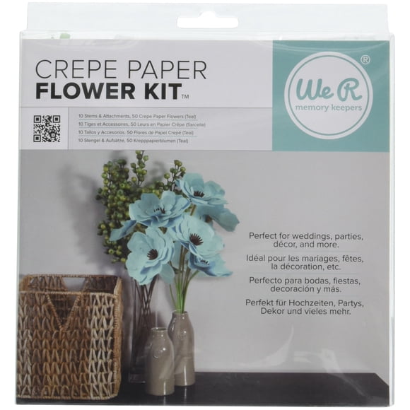 We R Memory Keepers CPF-42673 We R Crepe Paper Flowers Kit Teal