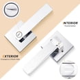 thumbnail image 2 of Square Privacy Door Levers Keyless Chrome Door Handle Indoor Door Handles Interior Bed/Bath Door Lever Handleset Reversible for Left Right Sided Doors, 2 of 7