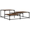 thumbnail image 4 of vidaXL Coffee Table Brown Oak 107x107x40 cm Engineered Wood, 4 of 5