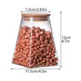thumbnail image 2 of Bean Storage Tank For Home Kitchen Glass Jars With Lid Sealed Ladder-Shaped Storing Dry Food Transparent Seal Coffee, 2 of 15