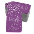thumbnail image 1 of Inkdotpot Pack Of 50 Real Silver Foil Paper Tags Thank You For Celebrating With Me Birthday Favor Hang Tags, 1 of 6