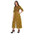 thumbnail image 3 of Moomaya Robe Tunique Imprimée à Manches Roulées, Kurti Long avec Fente avant pour Femmes, 3 of 5
