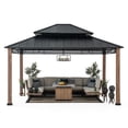 thumbnail image 4 of Sunjoy Roberts 13 ft. x 15 ft. 2-tier Hardtop Gazebo, 4 of 12