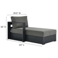 thumbnail image 4 of Modway Tahoe 4-Piece Sectional Sofa Set in Gray Charcoal, 4 of 9