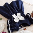 thumbnail image 4 of Landzoo One Robe à Manches Courtes pour Filles Tout-Petits Couleur Unie Nœud Robe Vêtements Belle Respirante Mignonne Robe de Fille, 4 of 8