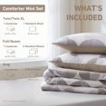 thumbnail image 3 of Regency Heights Full/Queen Size Comforter Set, Tan/Gray Bedding Set for All Seasons, 3-Piece Round Geometric Print Bedding Comforter Set, 3 of 9