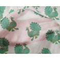 thumbnail image 4 of oneOone Silk Tabby Fabric Peacock Block Print Fabric By Yard 42 Inch Wide, 4 of 4