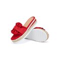 thumbnail image 3 of Woobling Sandales Compensées d'Été à Plateforme pour Femmes, Espadrilles à Nœud, à Enfiler, Sliders Rouges 6,5, 3 of 7